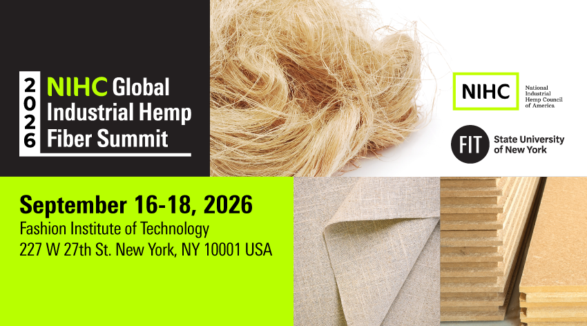 2026 NIHC Global Industrial Hemp Fiber Summit event artwork